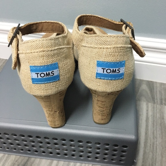 - Toms Womens Wedge High Heel Sandals - Picture 2 of 5